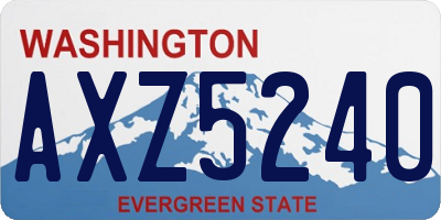 WA license plate AXZ5240