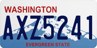 WA license plate AXZ5241