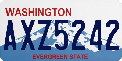 WA license plate AXZ5242