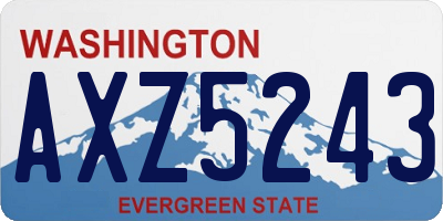 WA license plate AXZ5243