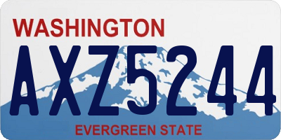 WA license plate AXZ5244