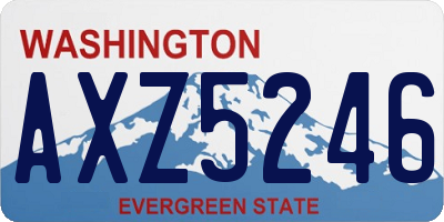 WA license plate AXZ5246