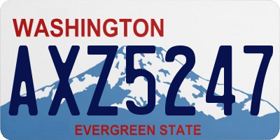 WA license plate AXZ5247