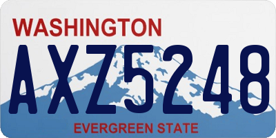 WA license plate AXZ5248