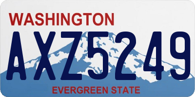 WA license plate AXZ5249