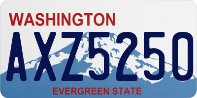 WA license plate AXZ5250