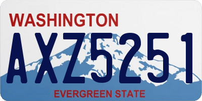 WA license plate AXZ5251