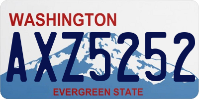 WA license plate AXZ5252