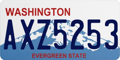 WA license plate AXZ5253