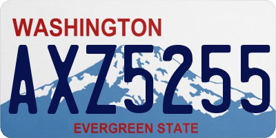 WA license plate AXZ5255
