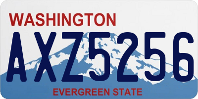 WA license plate AXZ5256