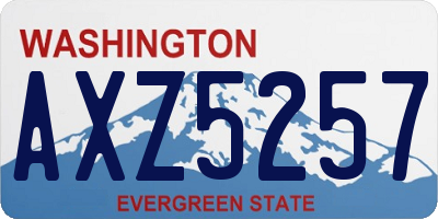 WA license plate AXZ5257