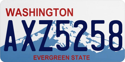 WA license plate AXZ5258