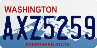 WA license plate AXZ5259