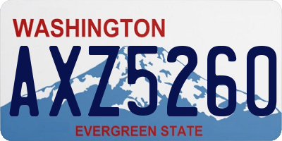 WA license plate AXZ5260