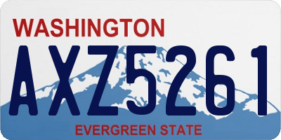 WA license plate AXZ5261