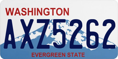 WA license plate AXZ5262