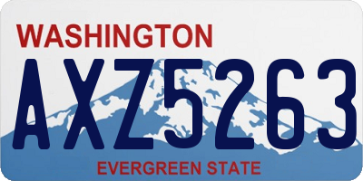 WA license plate AXZ5263