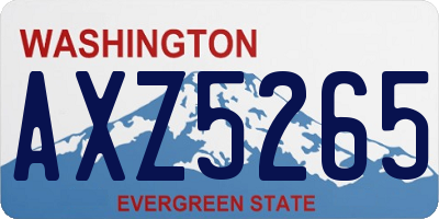 WA license plate AXZ5265