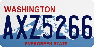 WA license plate AXZ5266