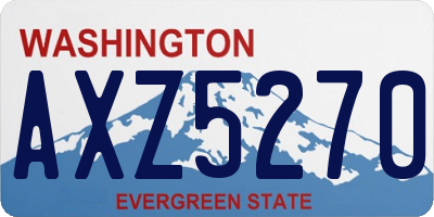 WA license plate AXZ5270