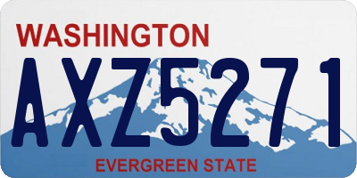 WA license plate AXZ5271