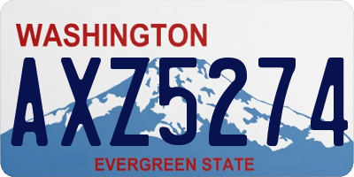 WA license plate AXZ5274