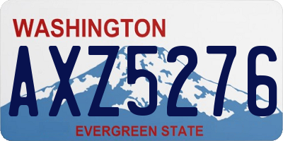 WA license plate AXZ5276