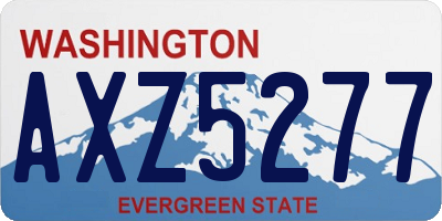 WA license plate AXZ5277