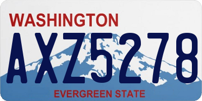 WA license plate AXZ5278