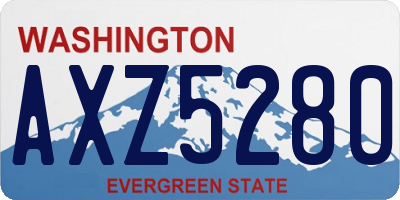 WA license plate AXZ5280