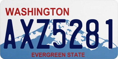 WA license plate AXZ5281