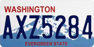 WA license plate AXZ5284