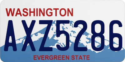 WA license plate AXZ5286