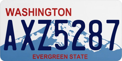 WA license plate AXZ5287