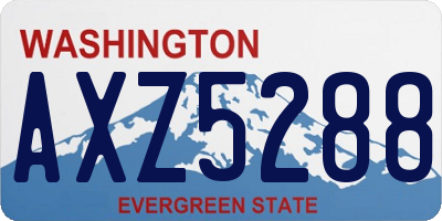 WA license plate AXZ5288