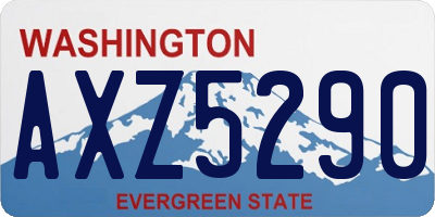WA license plate AXZ5290
