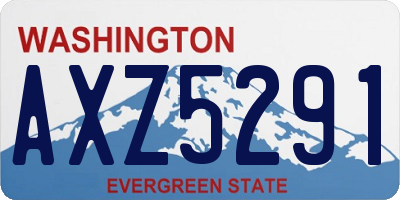WA license plate AXZ5291