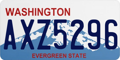 WA license plate AXZ5296