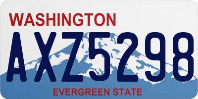 WA license plate AXZ5298