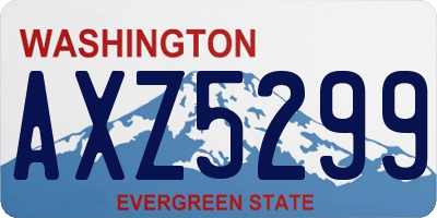 WA license plate AXZ5299