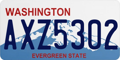 WA license plate AXZ5302
