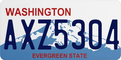 WA license plate AXZ5304