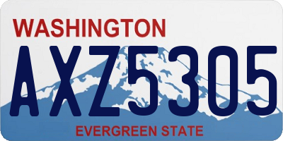 WA license plate AXZ5305