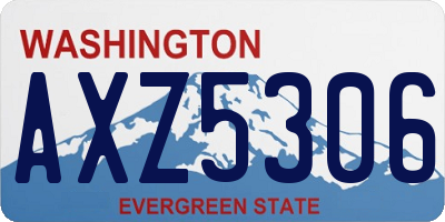 WA license plate AXZ5306