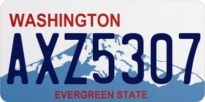 WA license plate AXZ5307