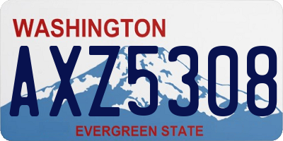 WA license plate AXZ5308