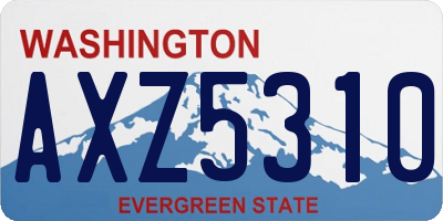 WA license plate AXZ5310