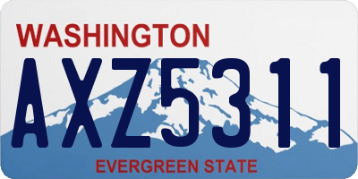 WA license plate AXZ5311