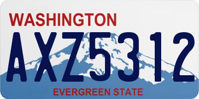 WA license plate AXZ5312